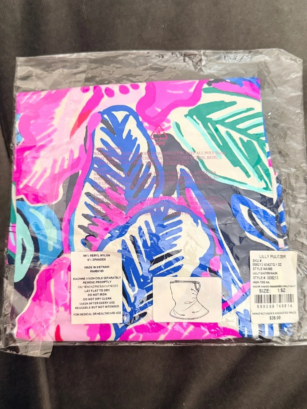 Lilly Pulitzer Floral Gaiter Mask